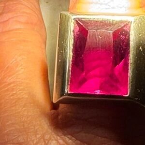 925 Color Cng Sapphire Chunky Ring